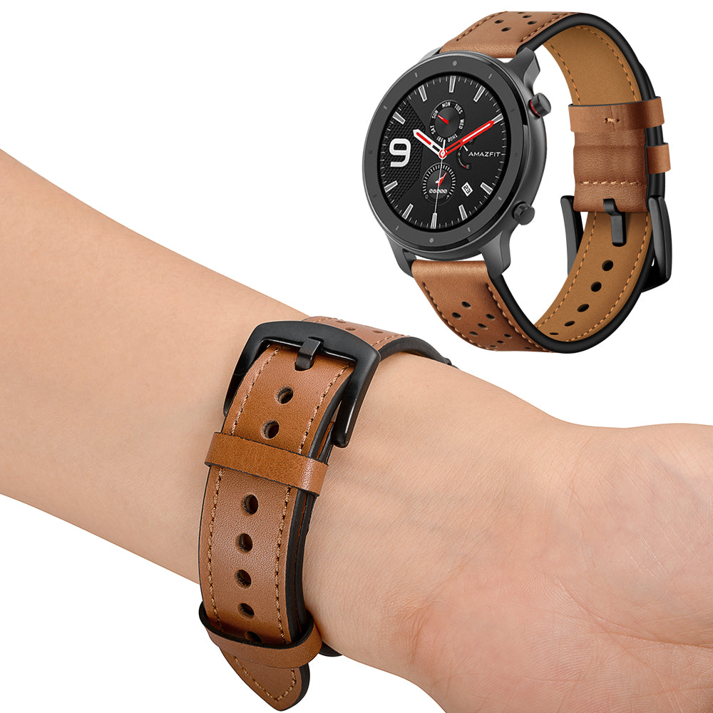 20mm Genuine Leather Coated Watch Strap for Huami Amazfit GTR 42mm