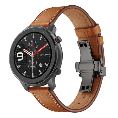 20mm Genuine Leather Watch Strap for Huami Amazfit GTR 42mm