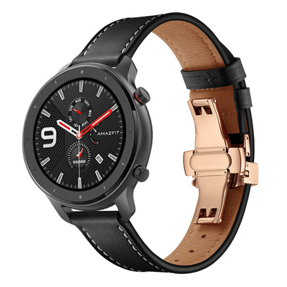 Genuine Leather Watch Band 22mm for Huami Amazfit GTR 47mm