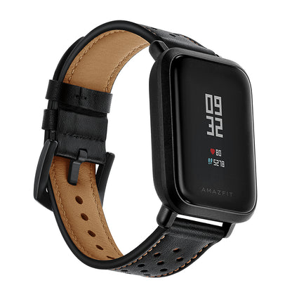 20mm Genuine Leather with Holes Watch Band for Amazfit Bip GTS