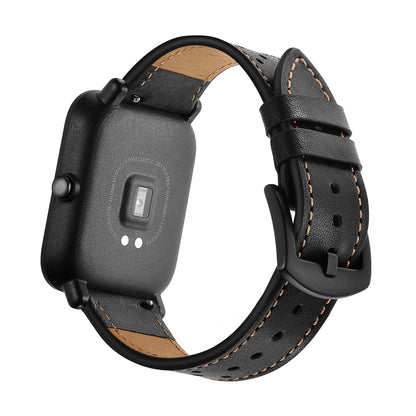 20mm Genuine Leather with Holes Watch Band for Amazfit Bip GTS