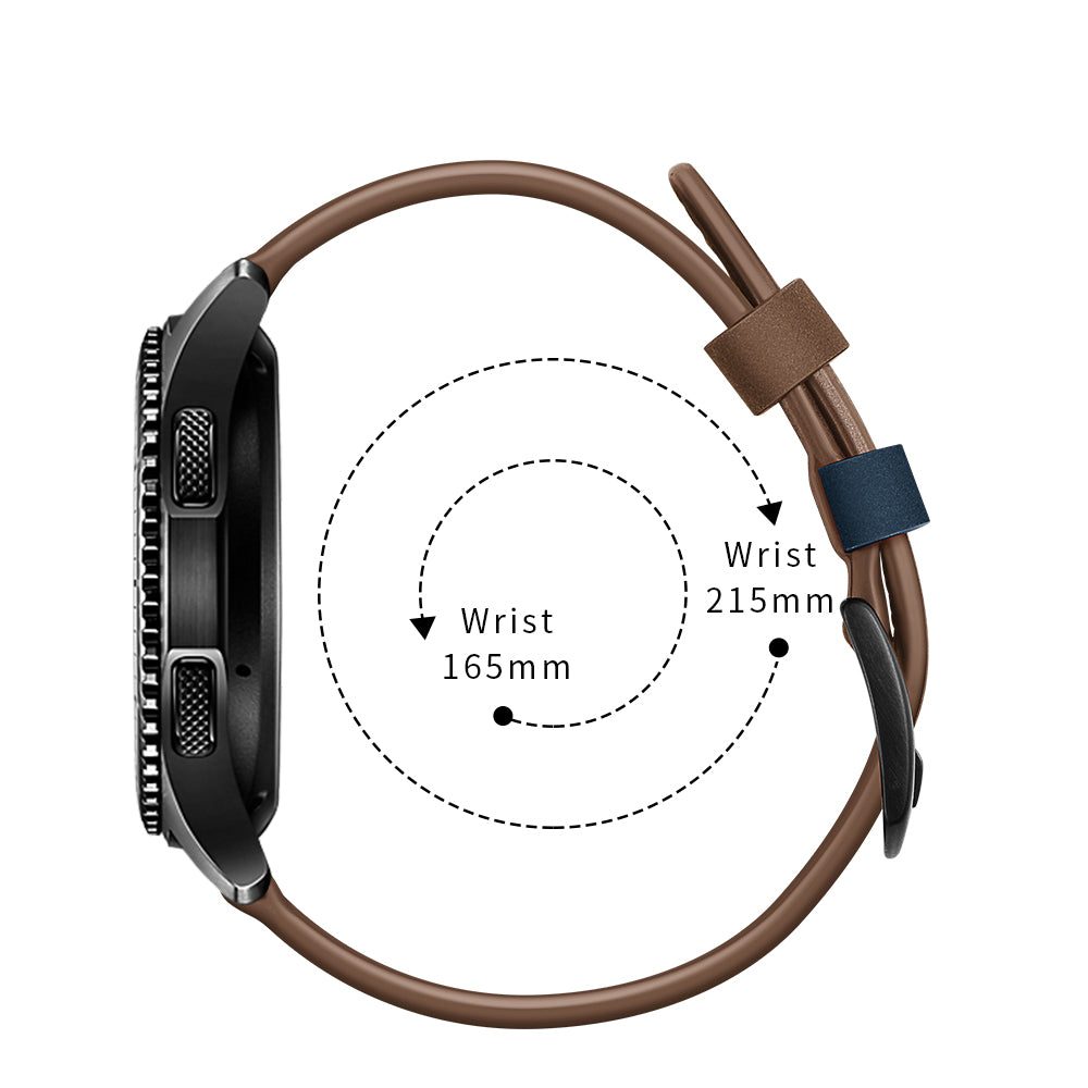 22mm Genuine Leather Coated Smart Watch Replacement Strap for Huami Watch Moto 360 / Samsung Gear S3 Frontier / S3 Classic