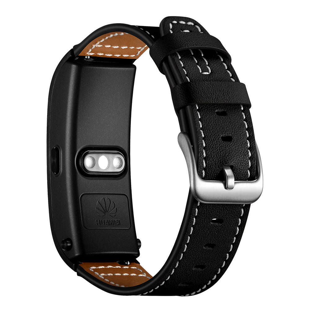 18mm Genuine Leather U Shape Head Watch Band for Huawei TalkBand B5/B3 Active/B2 Active