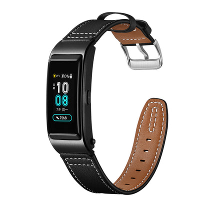 18mm Genuine Leather U Shape Head Watch Band for Huawei TalkBand B5/B3 Active/B2 Active