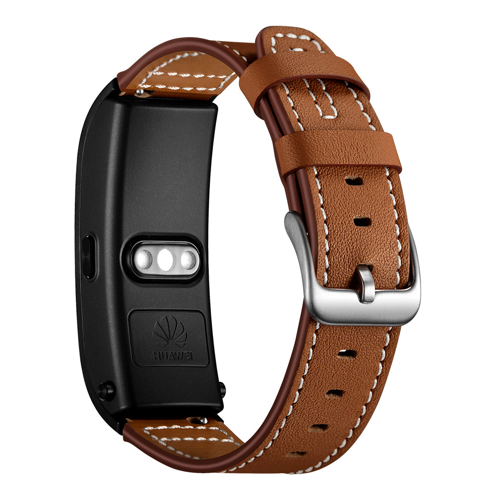 18mm Genuine Leather U Shape Head Watch Band for Huawei TalkBand B5/B3 Active/B2 Active