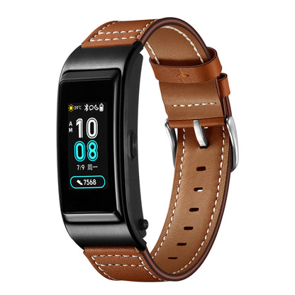 18mm Genuine Leather U Shape Head Watch Band for Huawei TalkBand B5/B3 Active/B2 Active