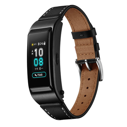 18mm Genuine Leather Sharp Head Smart Watch Band for Huawei TalkBand B5/B3 Active/B2 Active