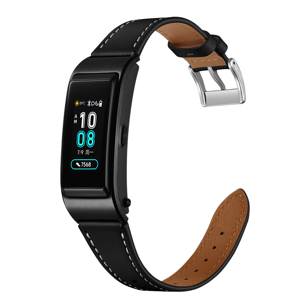 18mm Genuine Leather Sharp Head Smart Watch Band for Huawei TalkBand B5/B3 Active/B2 Active