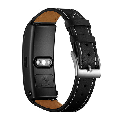 18mm Genuine Leather Sharp Head Smart Watch Band for Huawei TalkBand B5/B3 Active/B2 Active