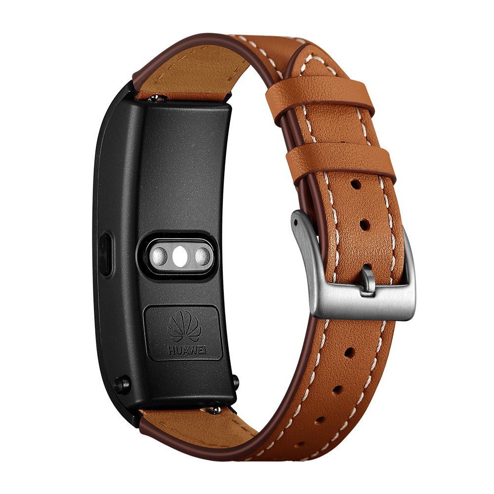 18mm Genuine Leather Sharp Head Smart Watch Band for Huawei TalkBand B5/B3 Active/B2 Active