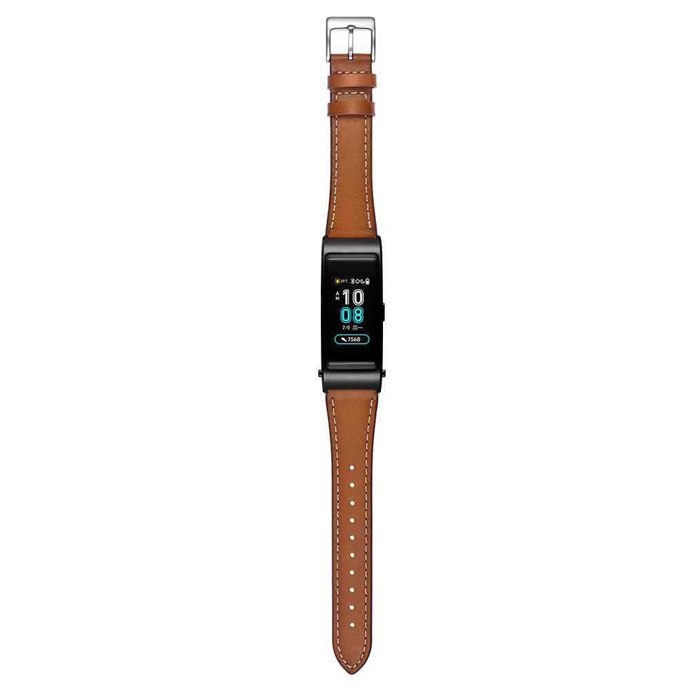 18mm Genuine Leather Sharp Head Smart Watch Band for Huawei TalkBand B5/B3 Active/B2 Active