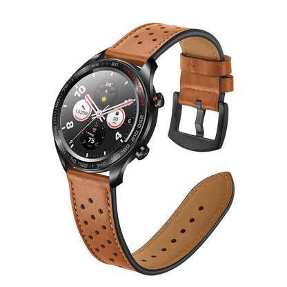 22mm Holes Genuine Leather Watch Band Strap for Huawei Honor Magic Watch