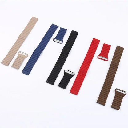 20mm Magnetic Closure Leather+Silicone Smart Watch Strap Replacement for Huawei Watch GT2 42mm