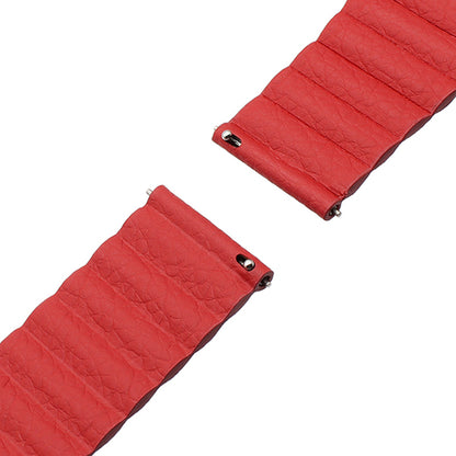 20mm Magnetic Closure Leather+Silicone Smart Watch Strap Replacement for Huawei Watch GT2 42mm