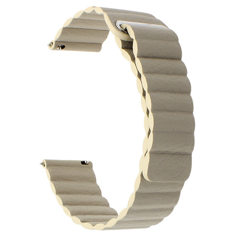 20mm Magnetic Closure Leather+Silicone Smart Watch Strap Replacement for Huawei Watch GT2 42mm