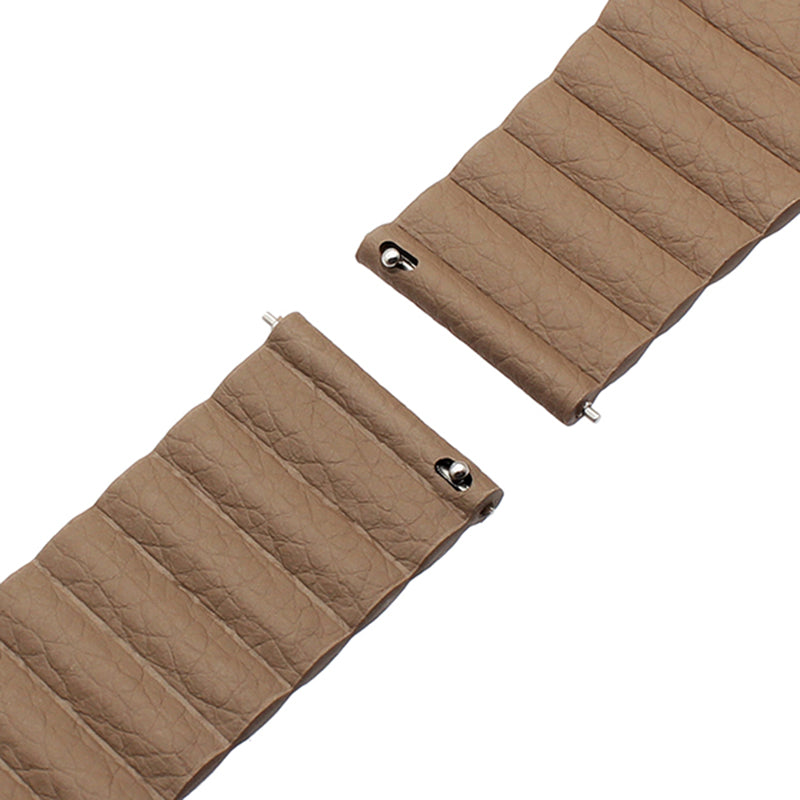 20mm Magnetic Closure Leather+Silicone Smart Watch Strap Replacement for Huawei Watch GT2 42mm