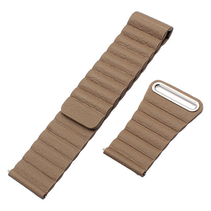 20mm Magnetic Closure Leather+Silicone Smart Watch Strap Replacement for Huawei Watch GT2 42mm