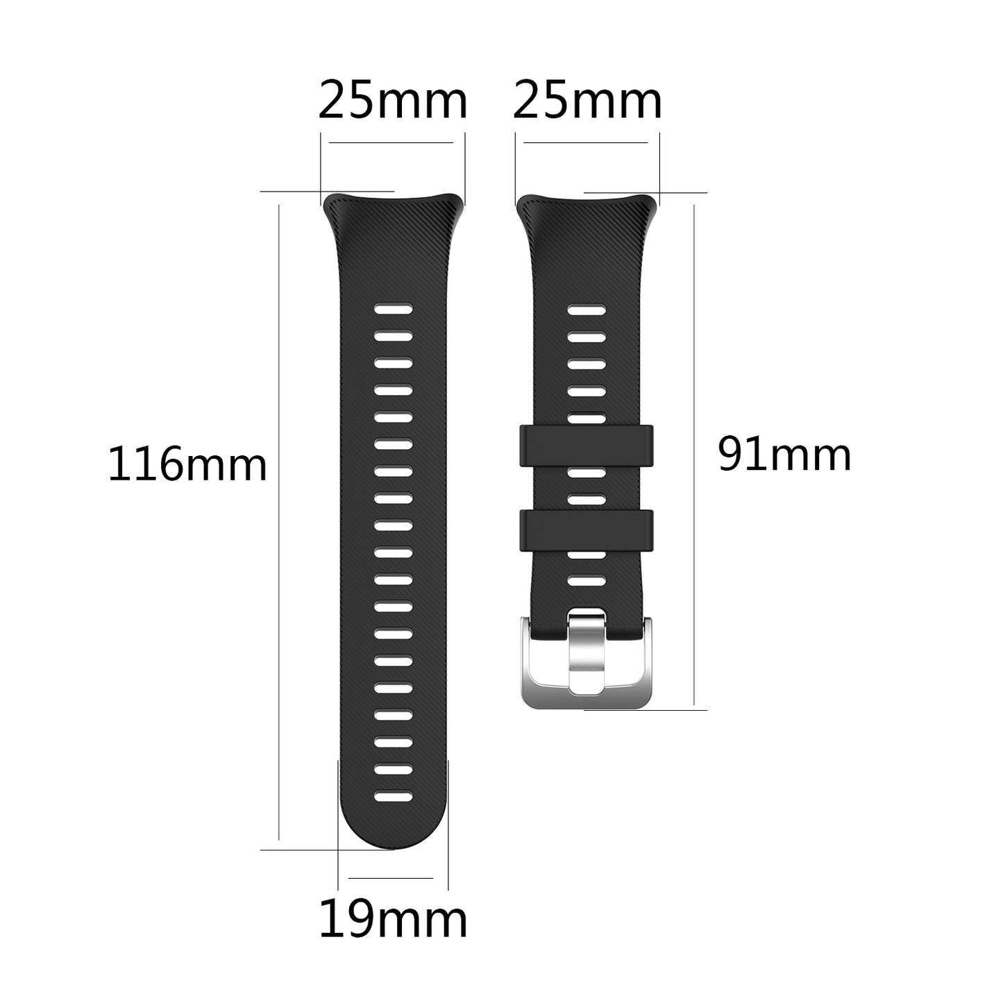 Silicone Strap Replacement Bracelet Watchband for Garmin Swim 2