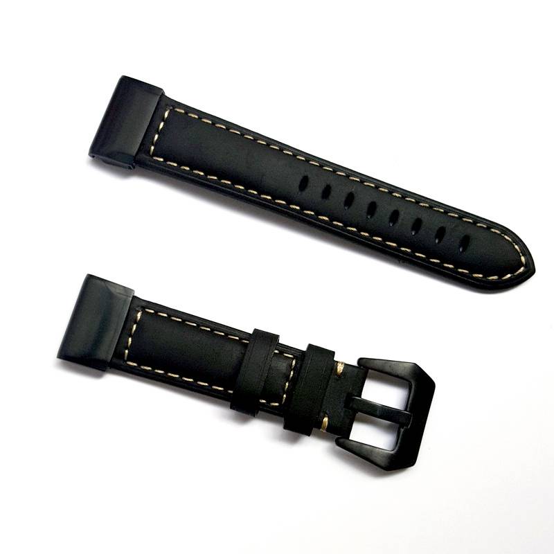 Genuine Leather Watchband Replacement Strap for Garmin MARQ Series/Fenix5/5X/5S/Forerunner945/Approach S60