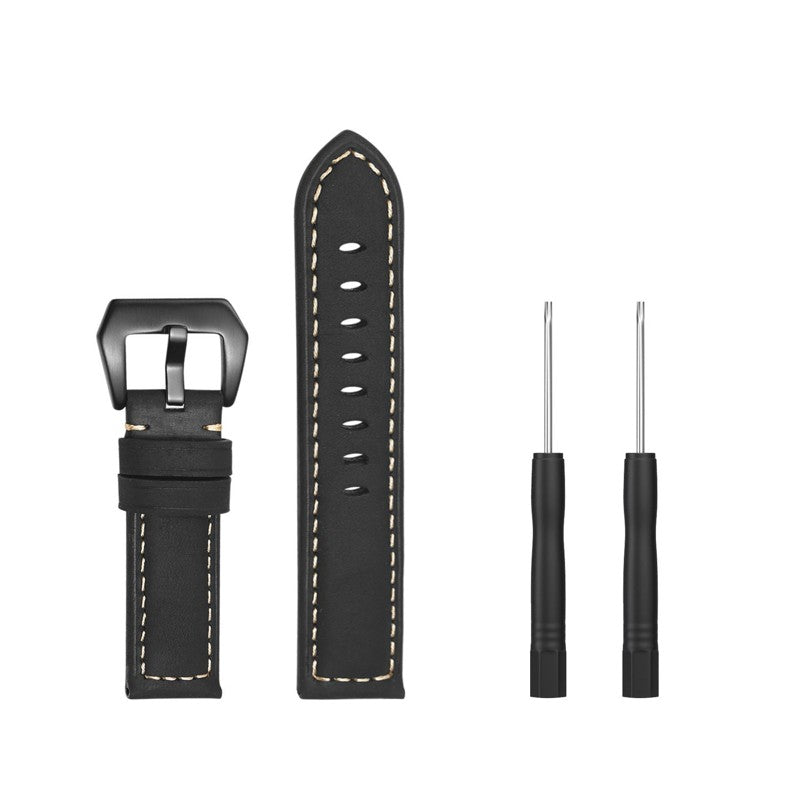 Genuine Leather Watchband Replacement Strap for Garmin MARQ Series/Fenix5/5X/5S/Forerunner945/Approach S60