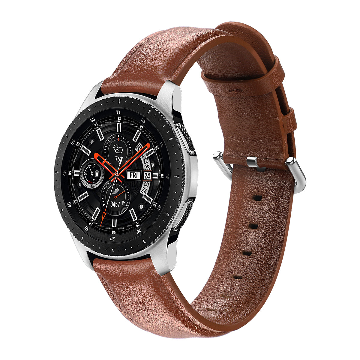 22mm Genuine Leather Smart Watch Replacement Strap for Samsung Galaxy Watch 46mm