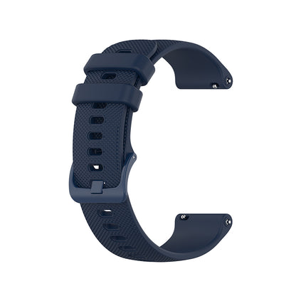 20mm Grid Texture Silicone Watch Strap for Polar Ignite/Garmin Vivomove 3, Replacement Smart Watch Band