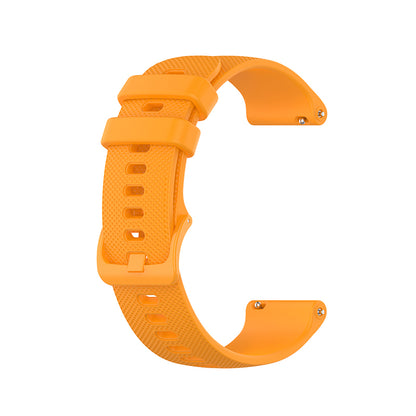 20mm Grid Texture Silicone Watch Strap for Polar Ignite/Garmin Vivomove 3, Replacement Smart Watch Band