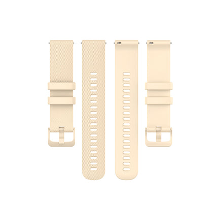 20mm Grid Texture Silicone Watch Strap for Polar Ignite/Garmin Vivomove 3, Replacement Smart Watch Band