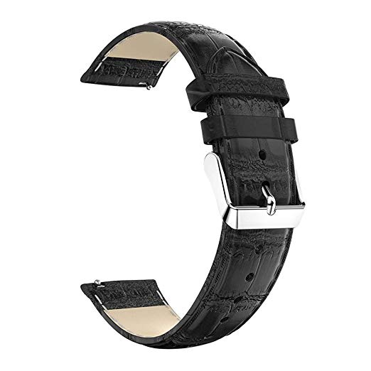 22mm Crocodile Texture Genuine Leather Smart Watch Band Replacement for Huawei Watch GT2e/GT2 46mm