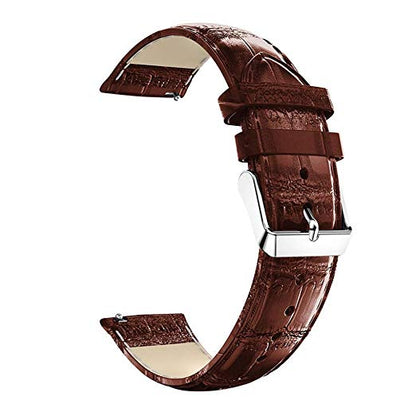 22mm Crocodile Texture Genuine Leather Smart Watch Band Replacement for Huawei Watch GT2e/GT2 46mm