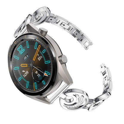 22mm Creative Shaped Aluminum Alloy Smart Watch Strap for Huawei Watch GT2e/GT2 46mm