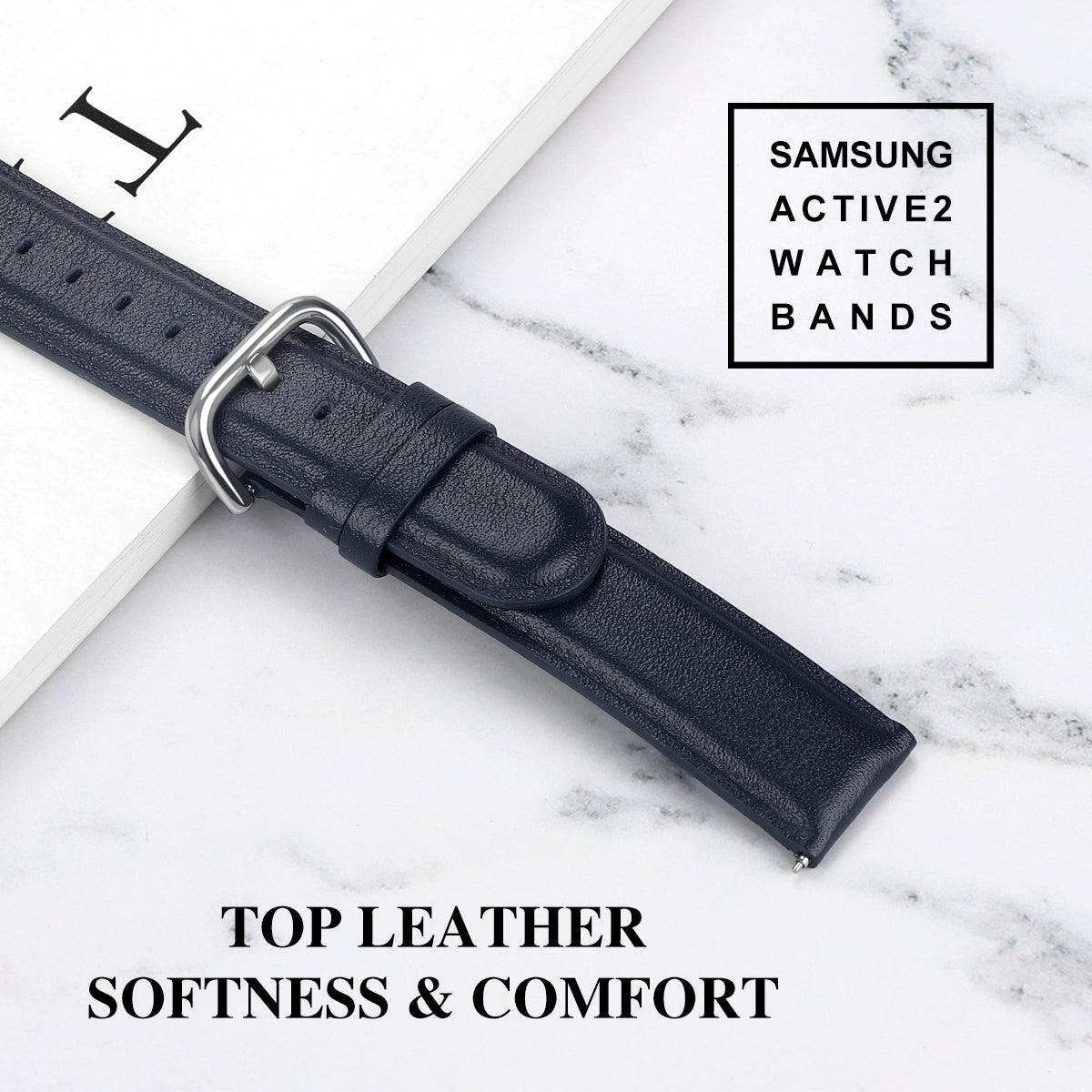 22mm Quality Leather Smart Watch Replacement Strap for Huawei Watch GT 2e/GT 46mm