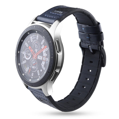 22mm Carbon Fiber Leather Coated Silicone Watch Strap for Huawei Watch GT2/Galaxy Watch 46mm etc.