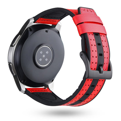 22mm Carbon Fiber Leather Coated Silicone Watch Strap for Huawei Watch GT2/Galaxy Watch 46mm etc.