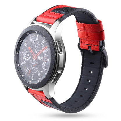 22mm Carbon Fiber Leather Coated Silicone Watch Strap for Huawei Watch GT2/Galaxy Watch 46mm etc.