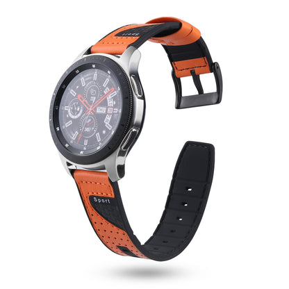 22mm Carbon Fiber Leather Coated Silicone Watch Strap for Huawei Watch GT2/Galaxy Watch 46mm etc.