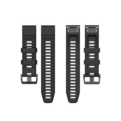 26mm Silicone Sport Watchband with Black Buckle for Garmin Fenix 6X Pro