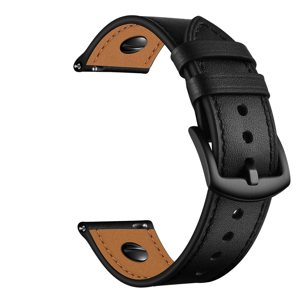 22mm Genuine Leather Watch Band Replacement for Samsung Gear S3/Galaxy Watch 46mm etc.