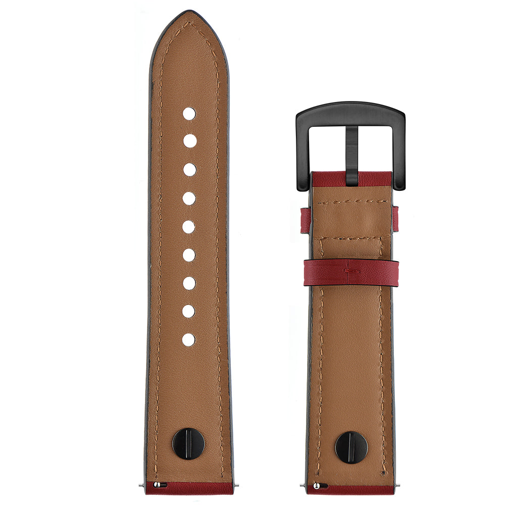 22mm Genuine Leather Watch Band Replacement for Samsung Gear S3/Galaxy Watch 46mm etc.