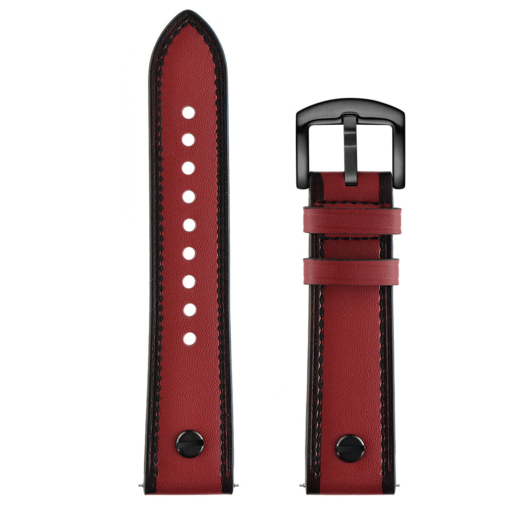 22mm Genuine Leather Watch Band Replacement for Samsung Gear S3/Galaxy Watch 46mm etc.