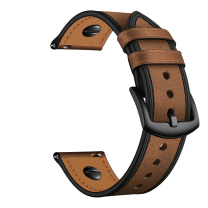 22mm Genuine Leather Watch Band Replacement for Samsung Gear S3/Galaxy Watch 46mm etc.