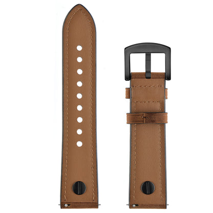 22mm Genuine Leather Watch Band Replacement for Samsung Gear S3/Galaxy Watch 46mm etc.