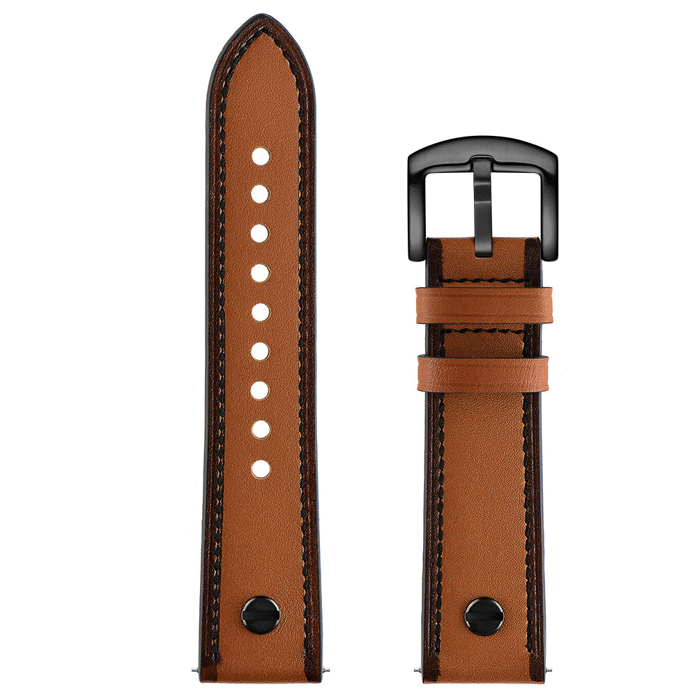 22mm Genuine Leather Watch Band Replacement for Samsung Gear S3/Galaxy Watch 46mm etc.