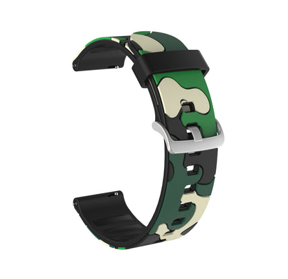 22mm Camouflage Pattern Flexible Silicone Watch Strap for Huawei Watch GT/Watch GT 2e/GT 2 46mm