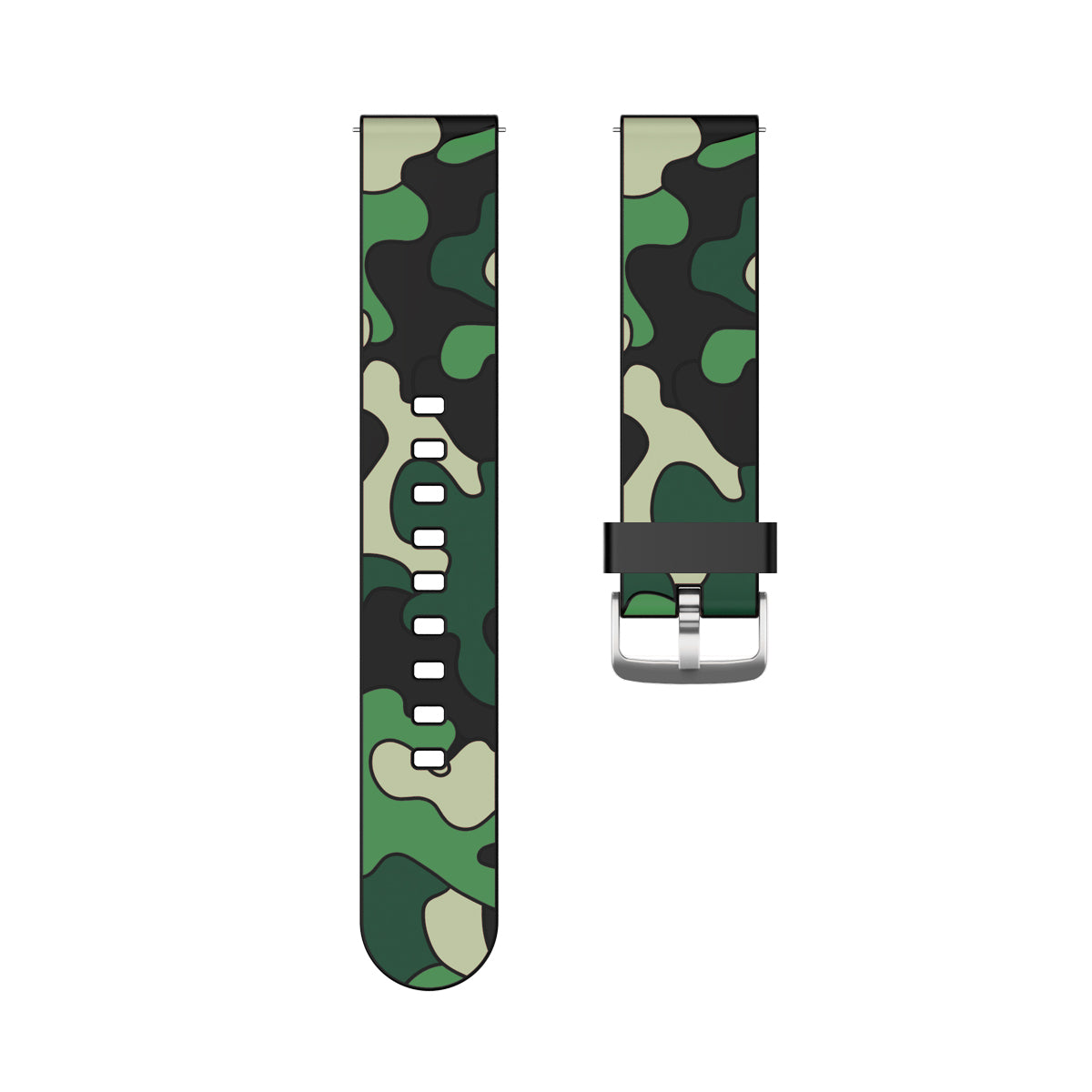 22mm Camouflage Pattern Flexible Silicone Watch Strap for Huawei Watch GT/Watch GT 2e/GT 2 46mm