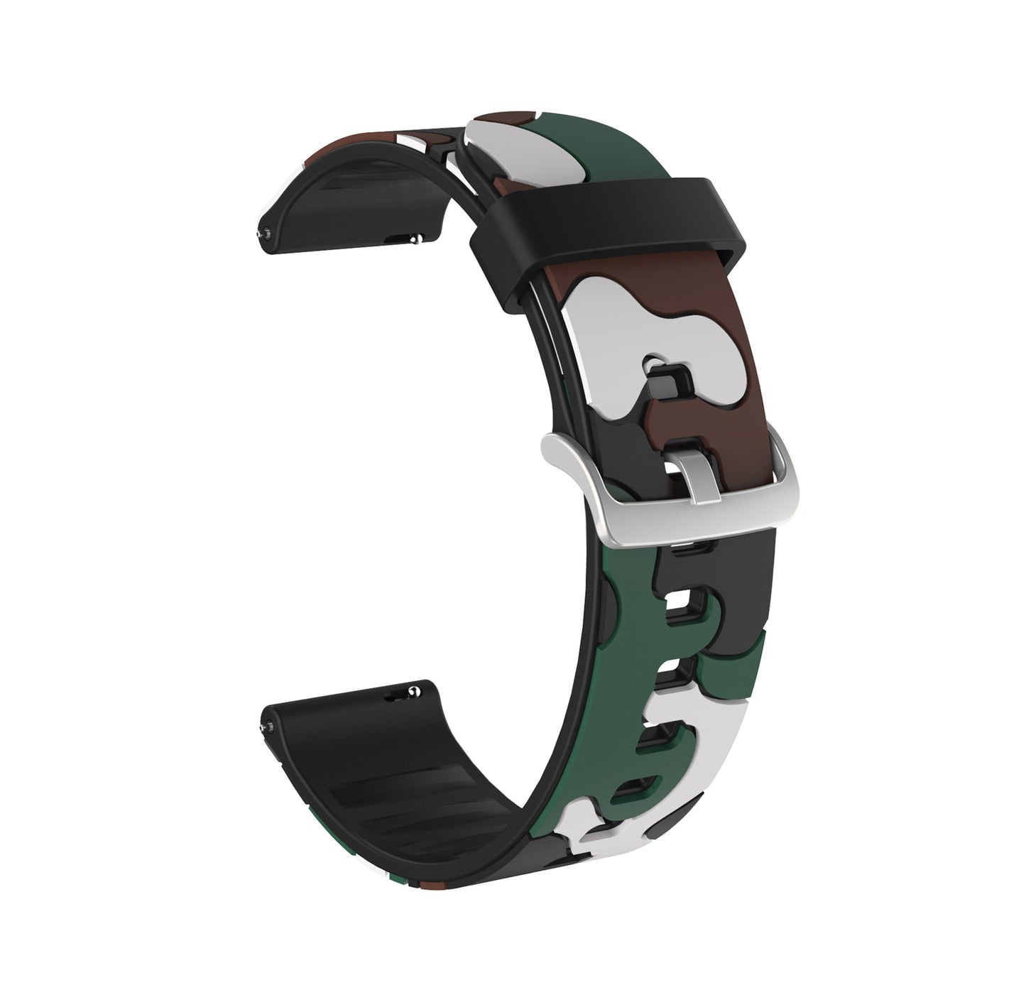 22mm Camouflage Pattern Flexible Silicone Watch Strap for Huawei Watch GT/Watch GT 2e/GT 2 46mm