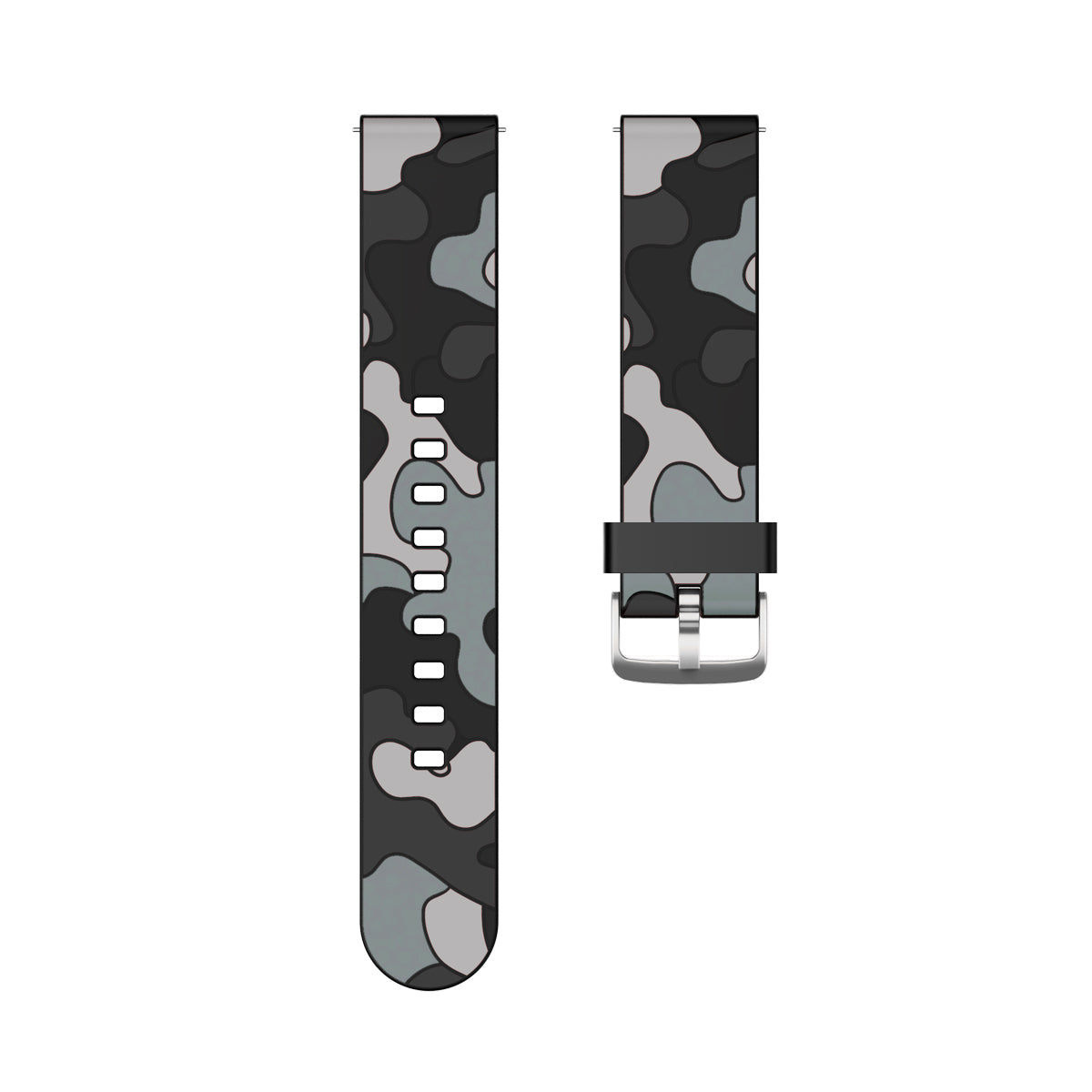 22mm Camouflage Pattern Flexible Silicone Watch Strap for Huawei Watch GT/Watch GT 2e/GT 2 46mm