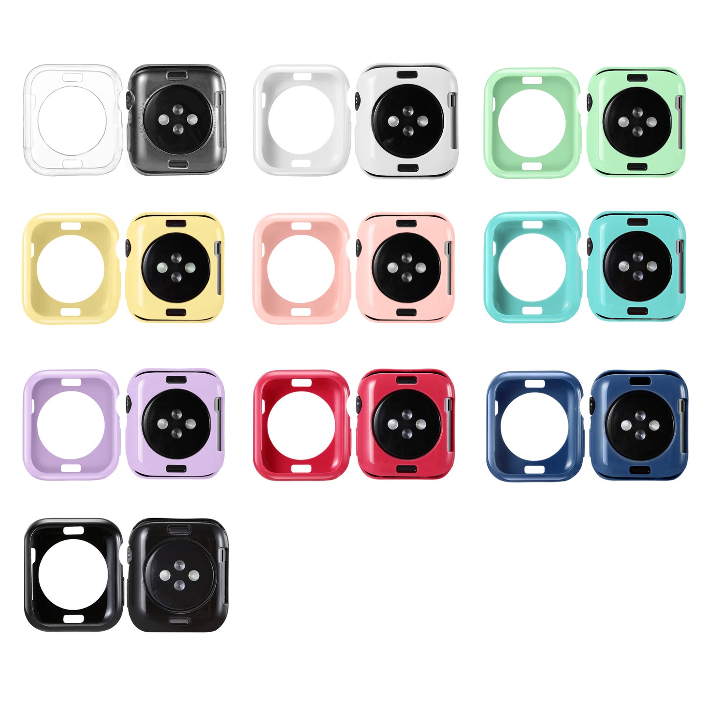 Silicone Smart Watch Case Protector for Apple Watch Series 6 SE 5 4 40mm / Series 3 2 1 38mm