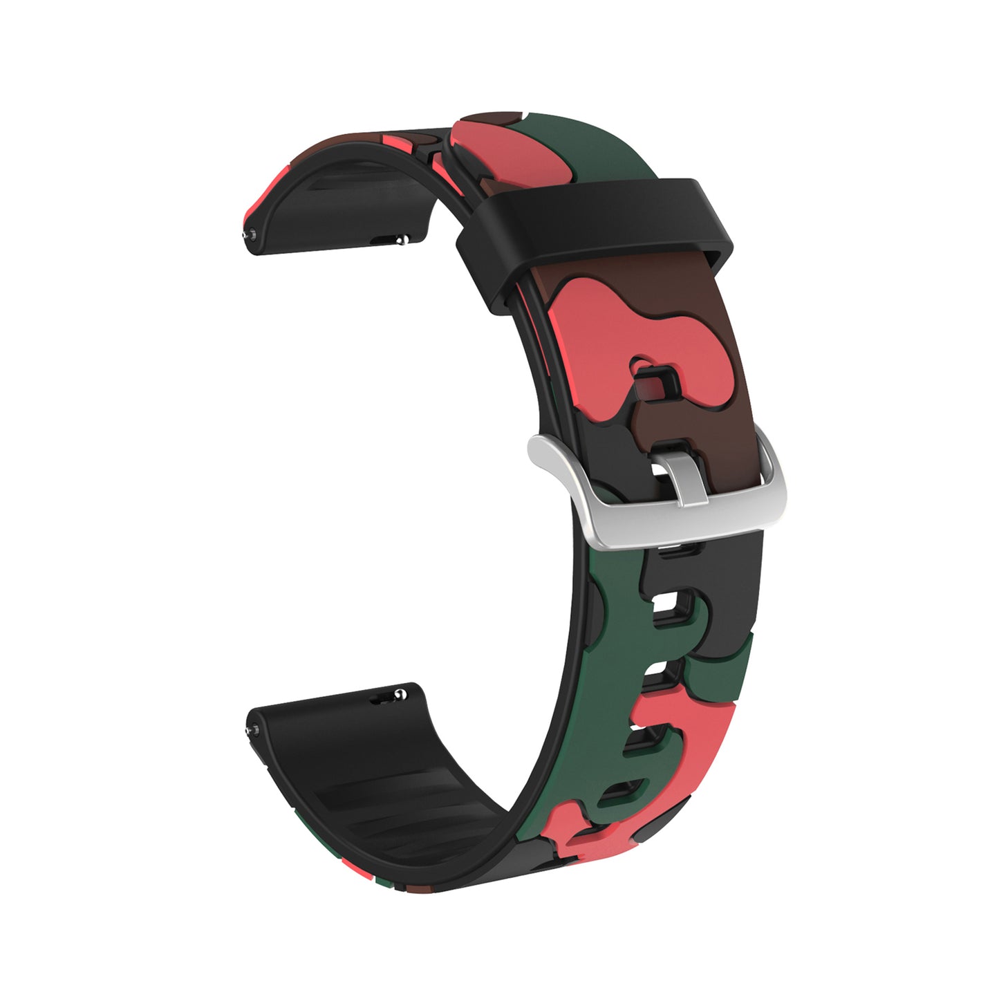 20mm Camouflage Skin Flexible Silicone Watch Strap for Huami Amazfit Watch Youth Version/GT2 42mm