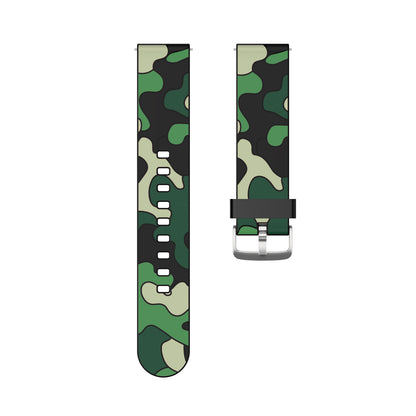 20mm Camouflage Skin Flexible Silicone Watch Strap for Huami Amazfit Watch Youth Version/GT2 42mm